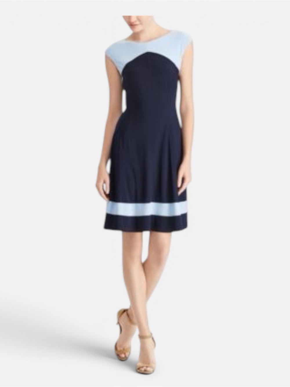 American Living Navy and Sky Blue Dress (size 8) - Picture 2 of 7